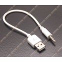 2. ipod shuffle için 3.5mm USB kablosu şarj adaptörü